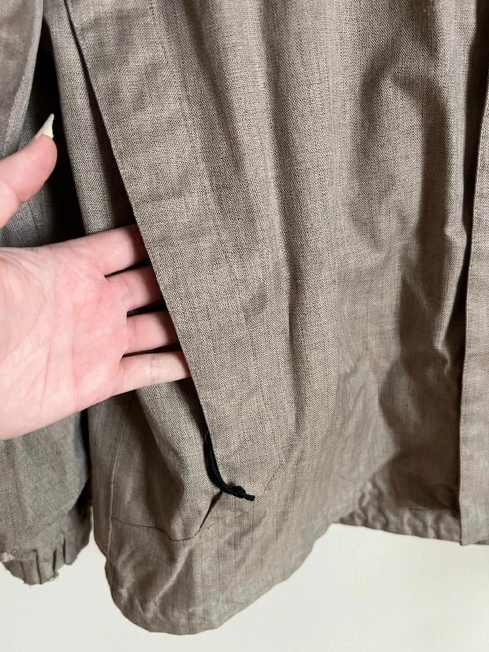 The North Face Men’s Light Brown HyVent Polyester Jacket w Pockets Size Large